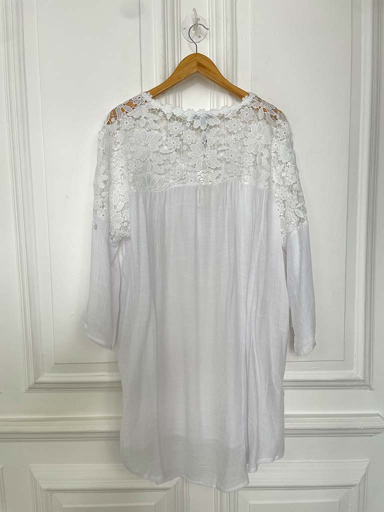 Garden Lace Tunic - White