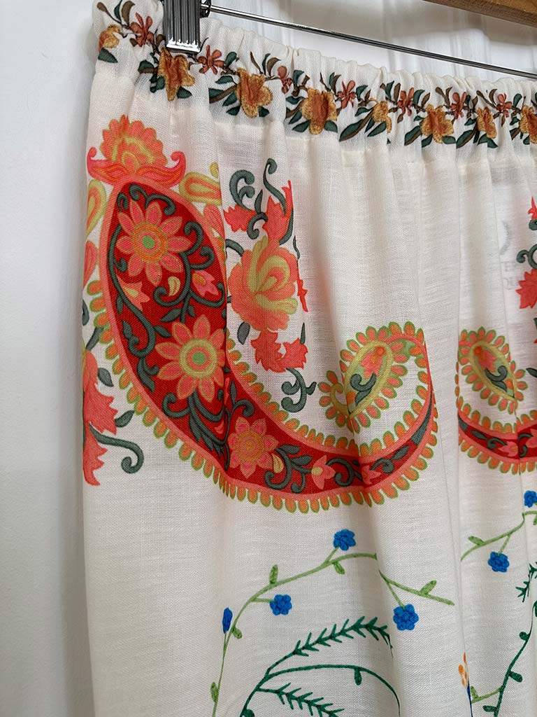 Paisley Floral Wide Leg Trousers