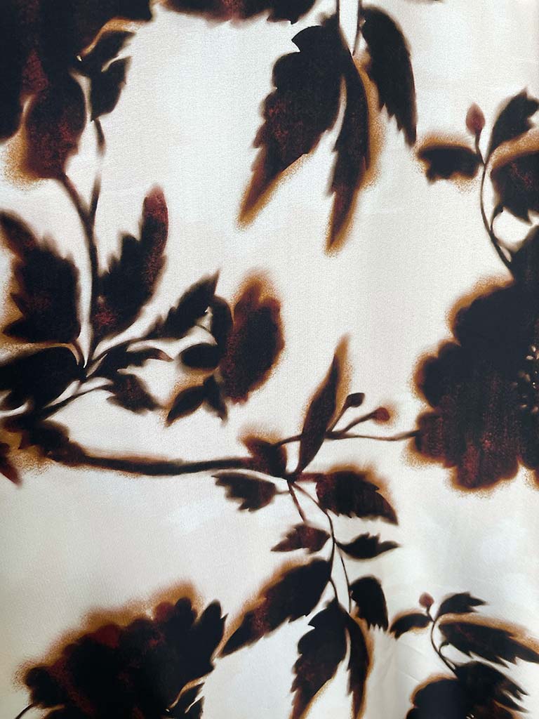 Floral Bloom Skirt - Coffee & Cream