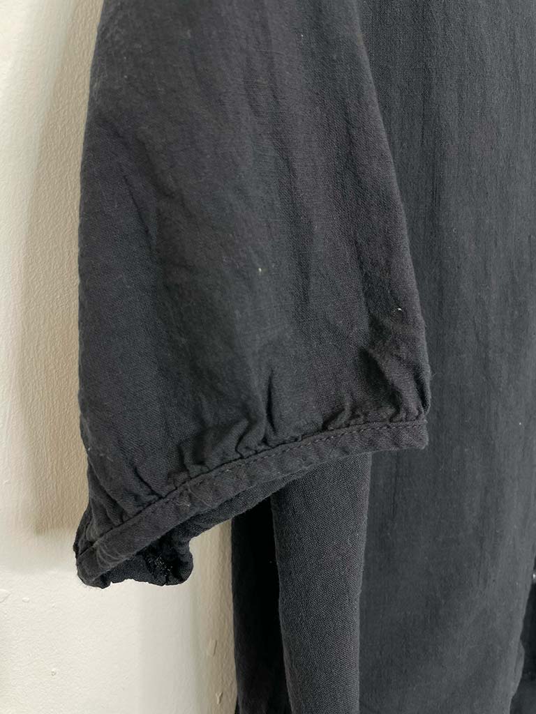 Button Front Cotton Top - Black
