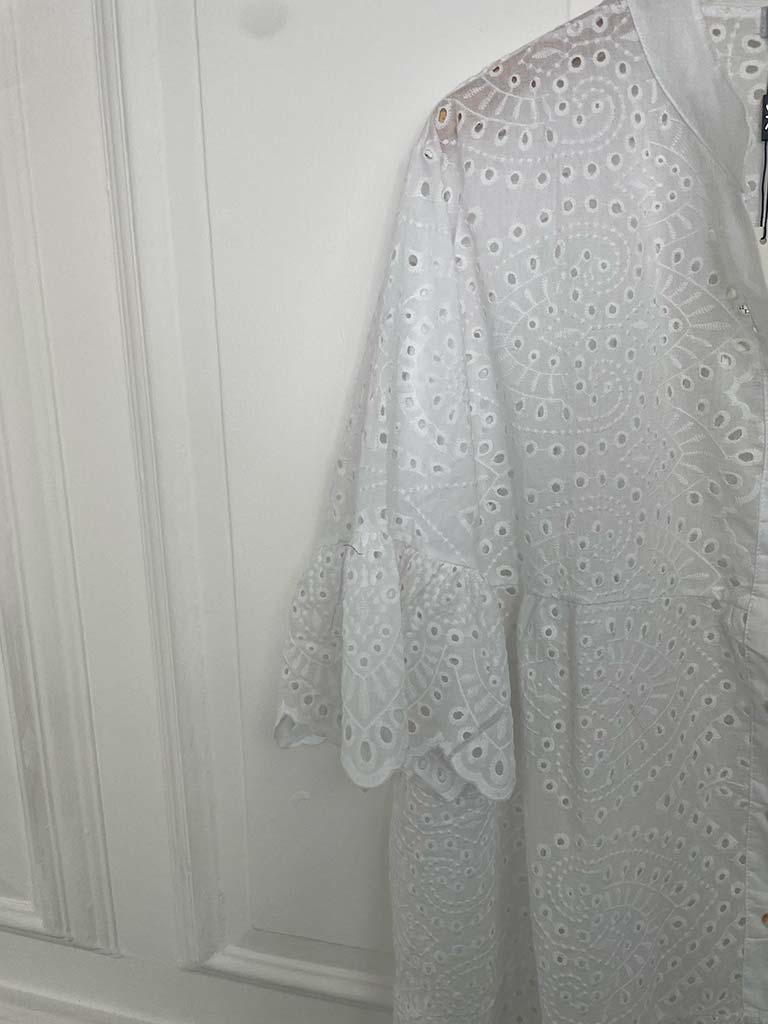 Cotton Broderie Anglaise Tunic - White