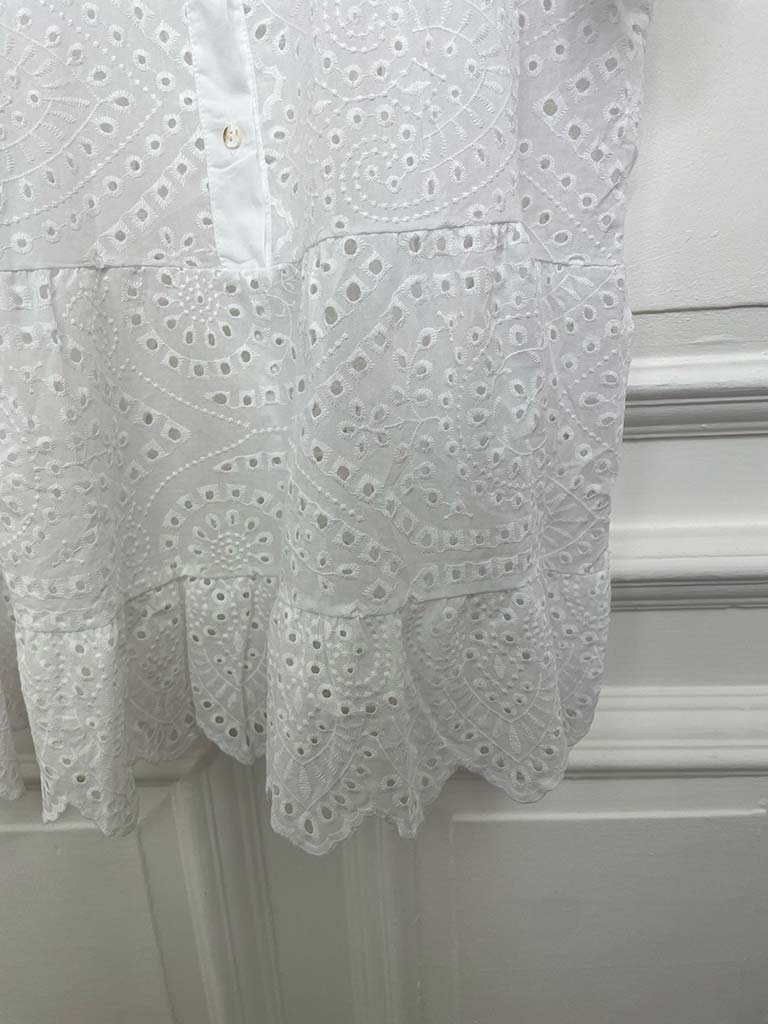 Cotton Broderie Anglaise Tunic - White