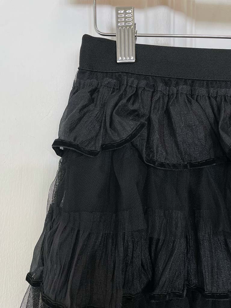 Ruffle Tulle Skirt - Black