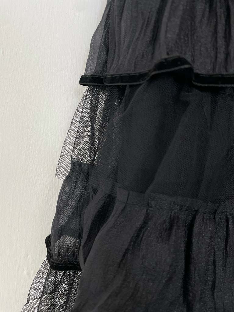 Ruffle Tulle Skirt - Black