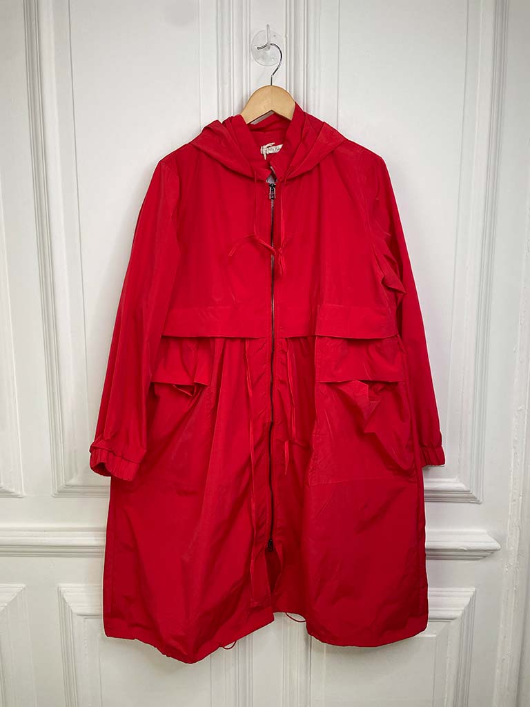 Showerproof Hooded Mac - Scarlet