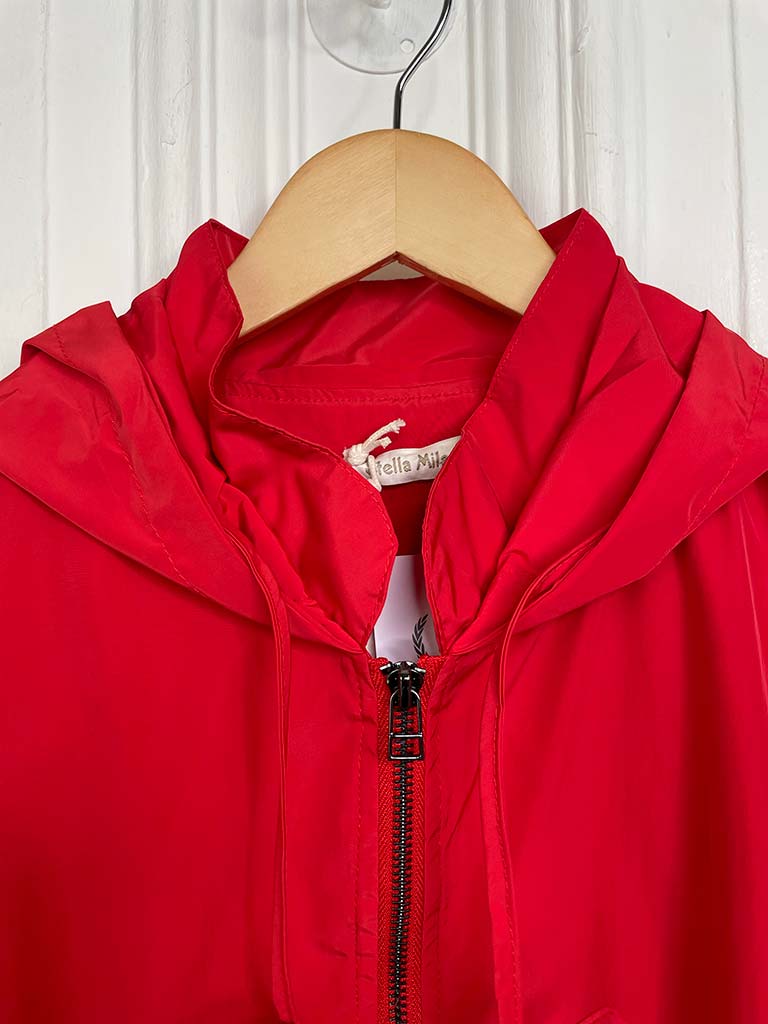 Showerproof Hooded Mac - Scarlet