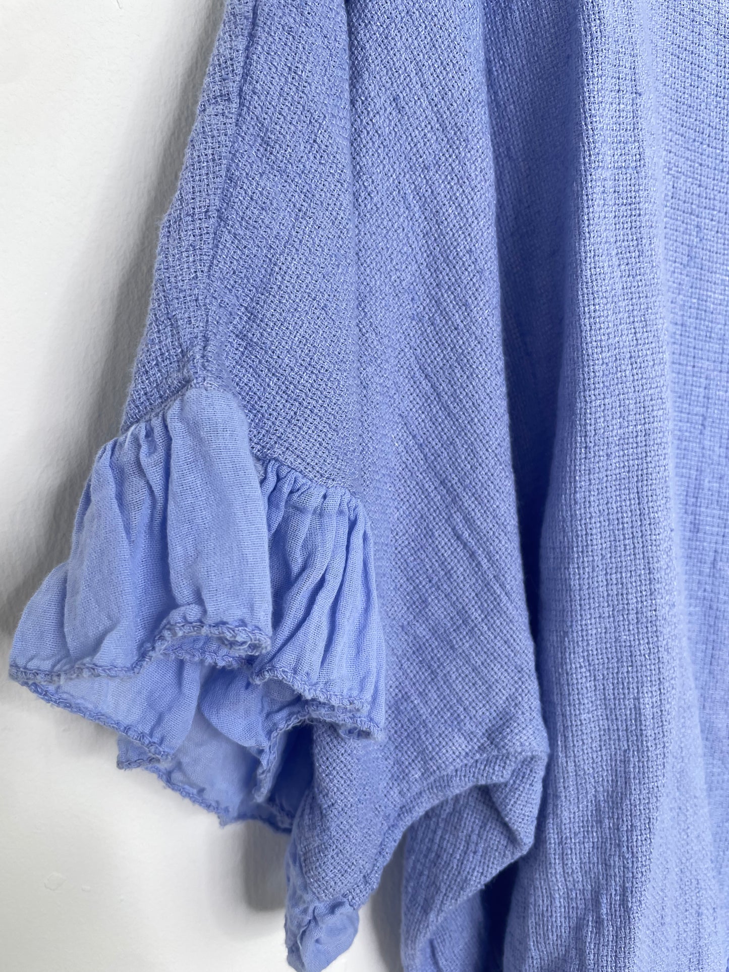 Cotton Frill Top - Cornflower