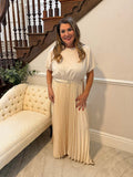 Pleated Skirt Maxi Dress