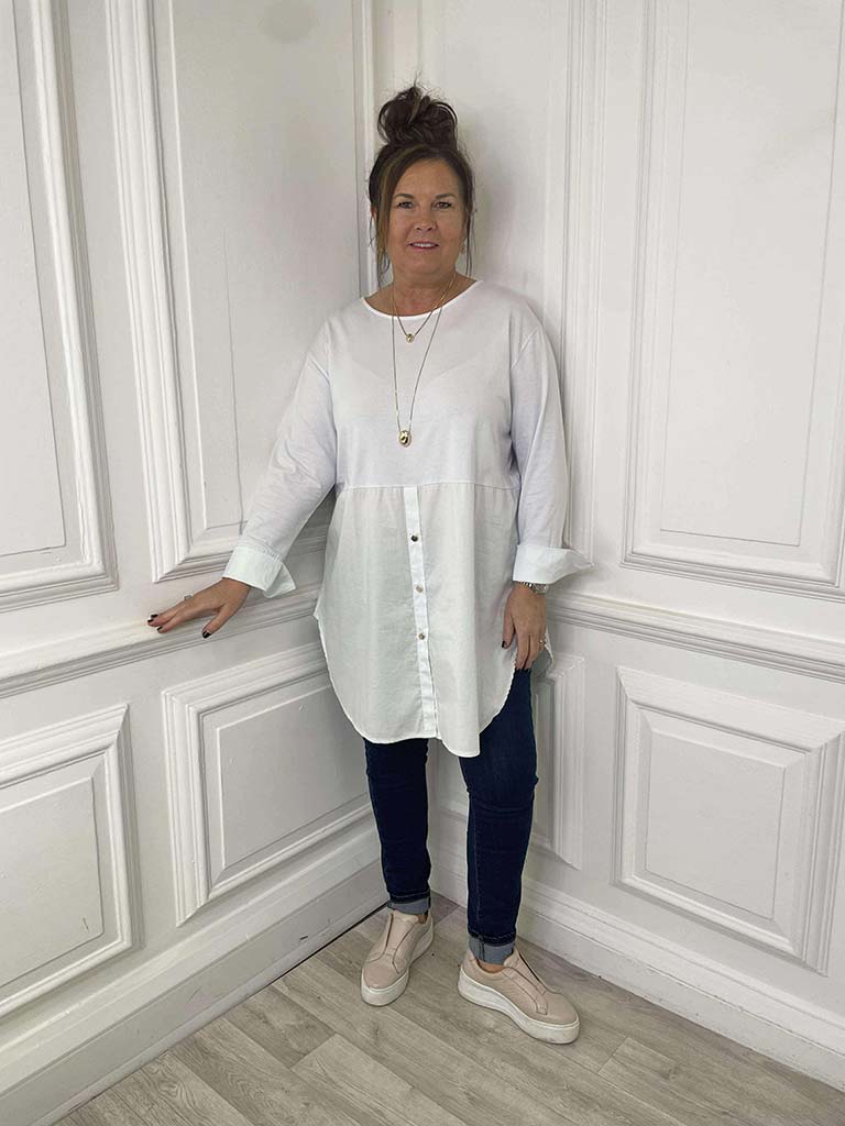 Jersey Layering Tunic - White