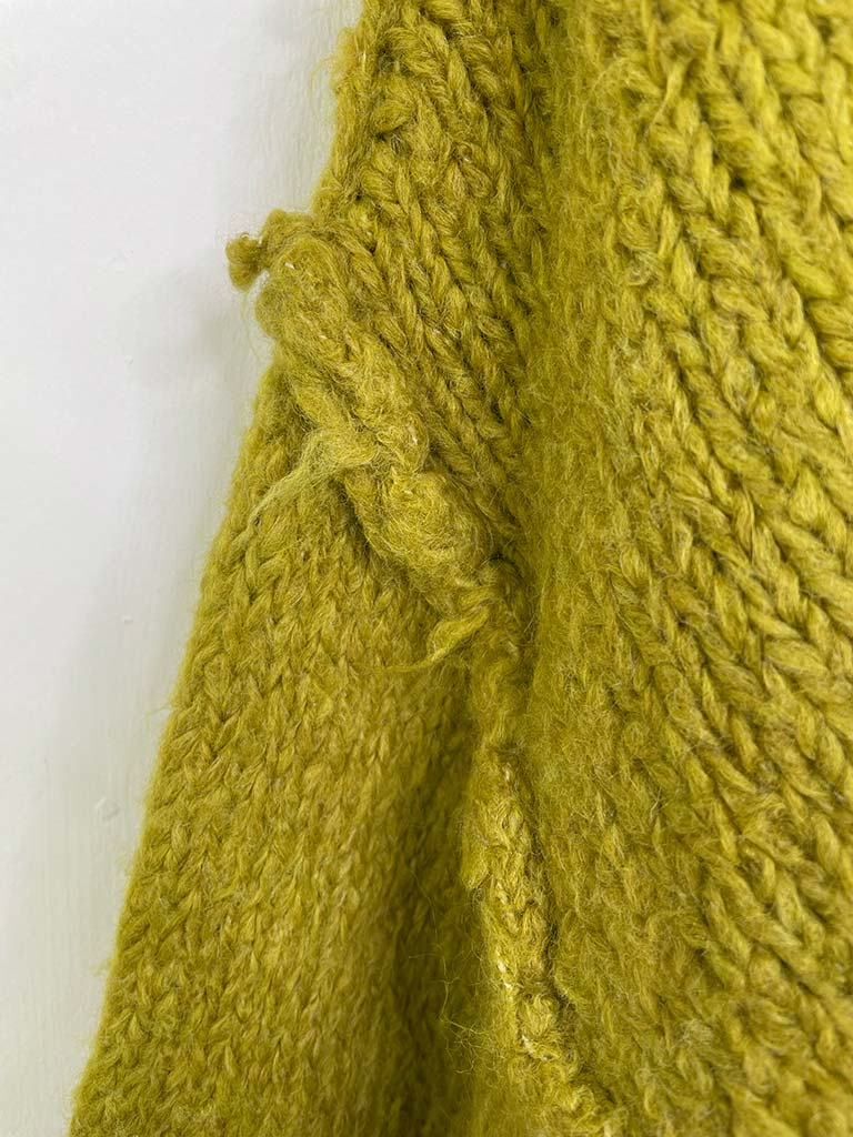 Chunky Exposed Seam Knit - Avocado