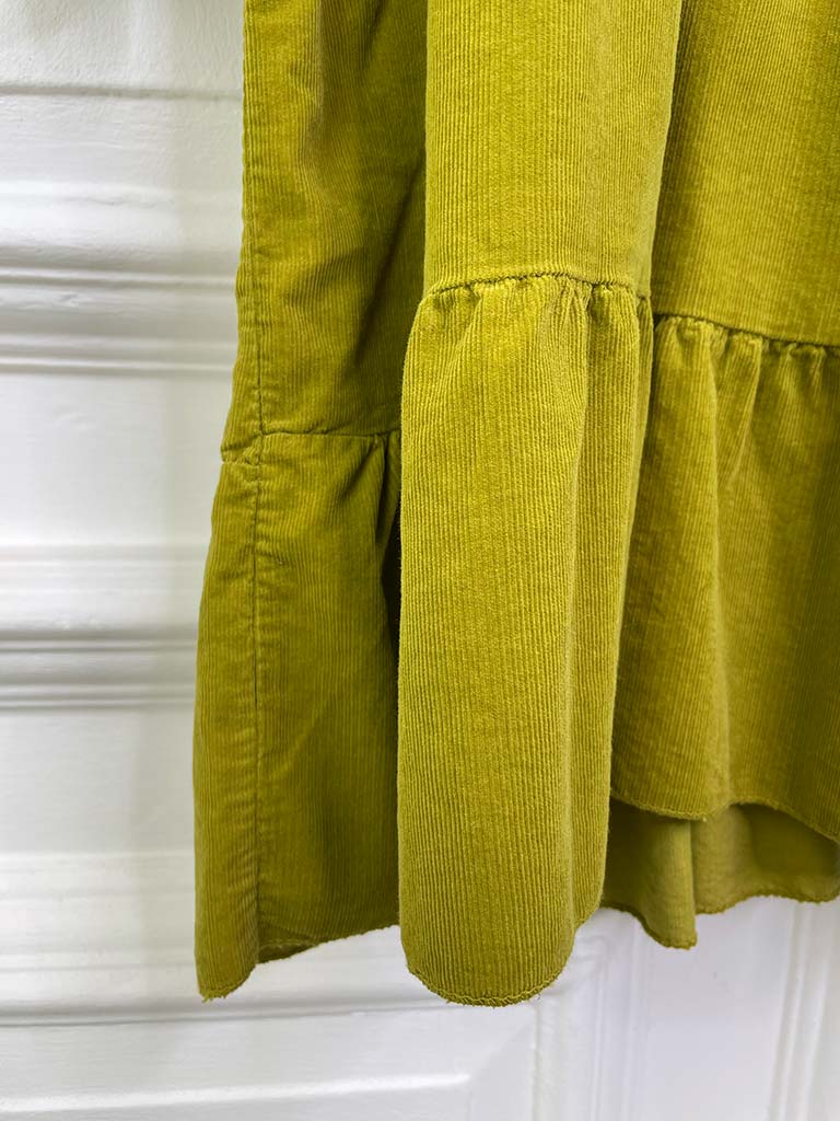 Cord & Jersey Tunic - Avocado