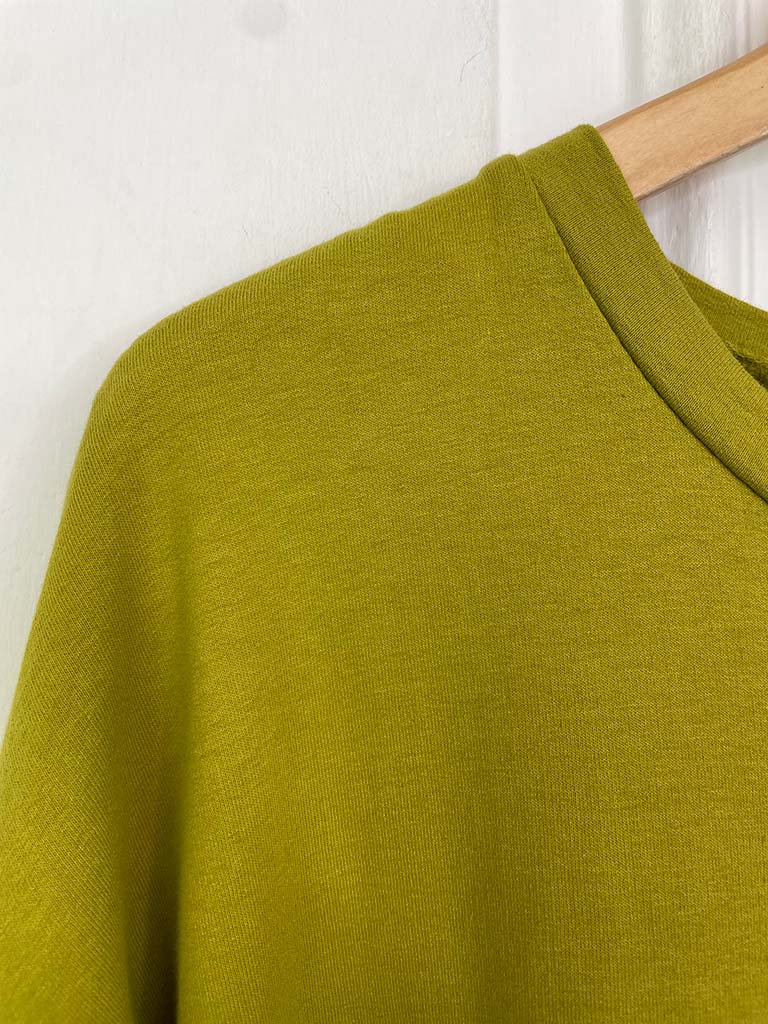 Cord & Jersey Tunic - Avocado