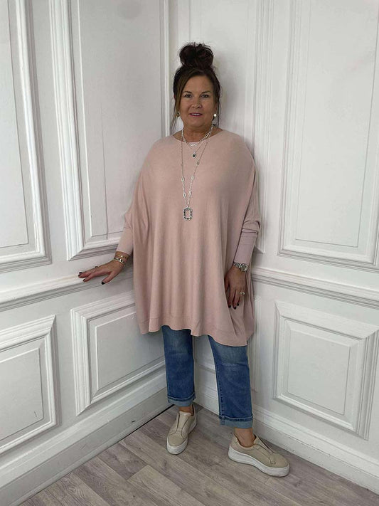 Oversized Boxy Knit - Blush