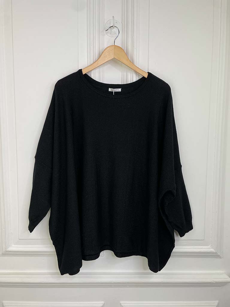 Luxe Glitter Thread Knit - Black & Jet