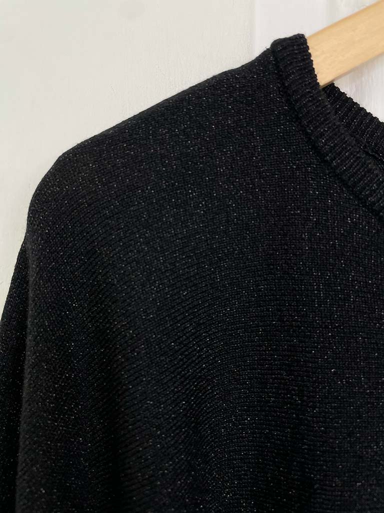 Luxe Glitter Thread Knit - Black & Jet