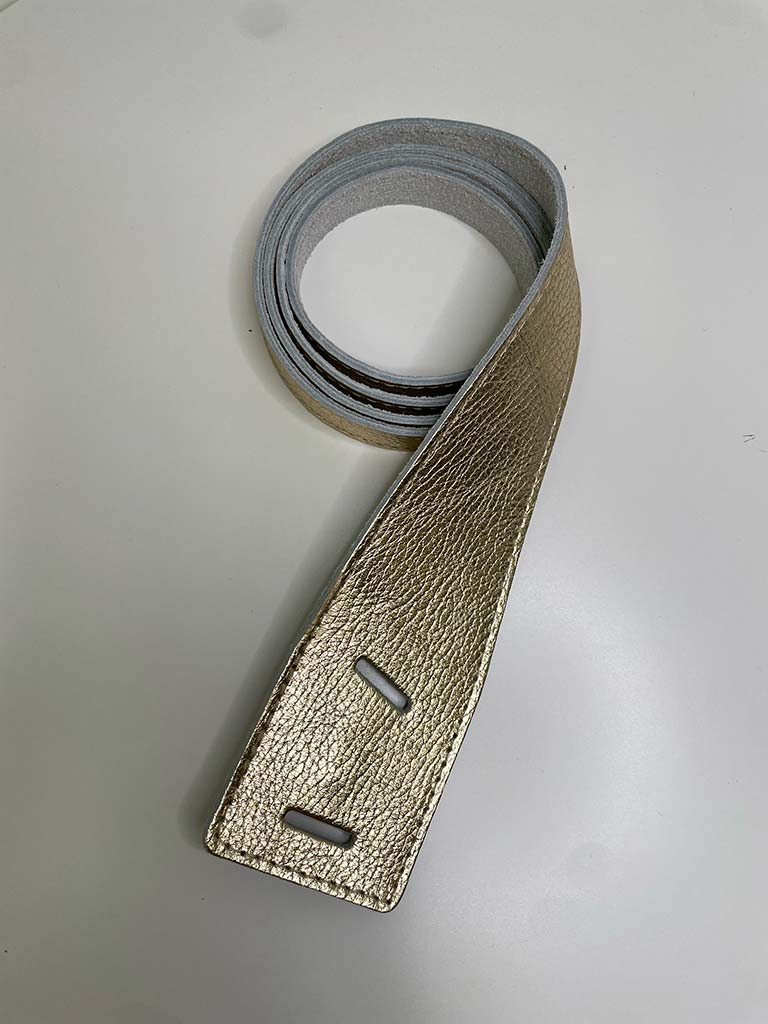 Leather Pull Through Belt - Gold