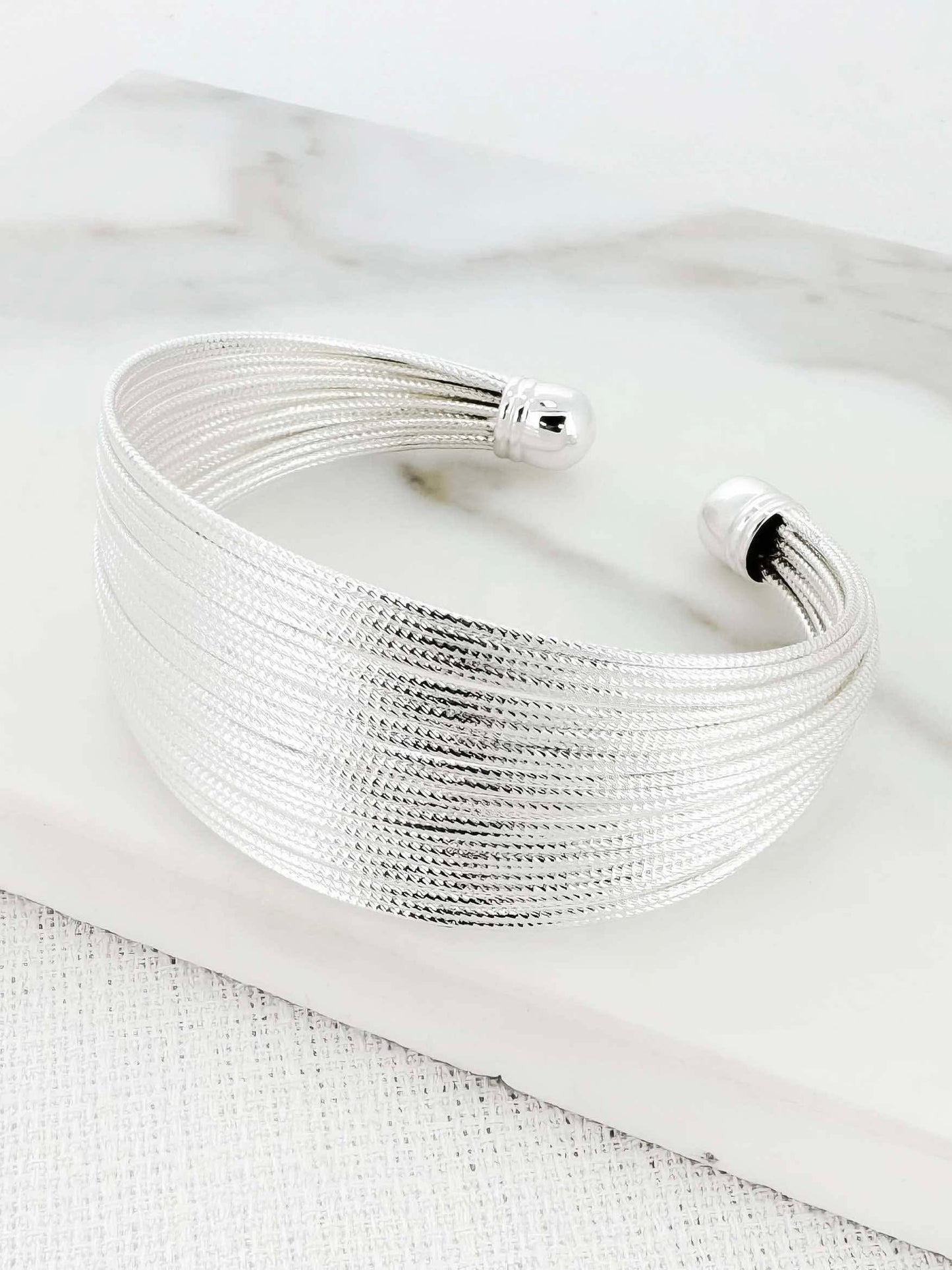 Envy Multi Thread Bangle - Silver