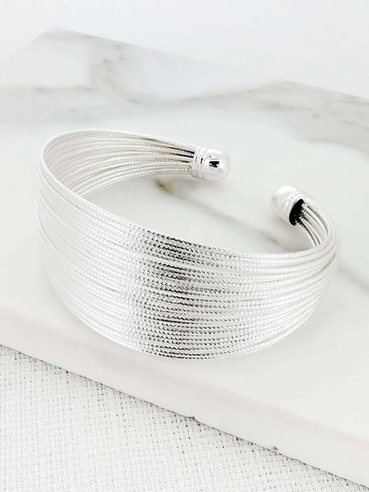 Envy Multi Thread Bangle - Silver