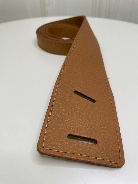 Leather Pull Through Belt - Tan