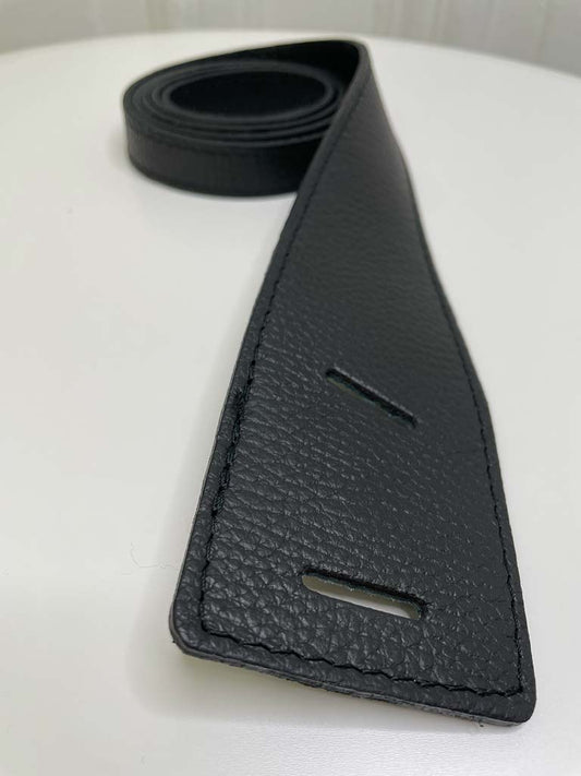 Leather Pull Through Belt - Black