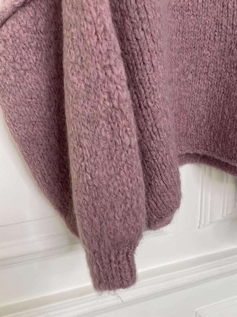 Chunky Exposed Seam Knit - Violet