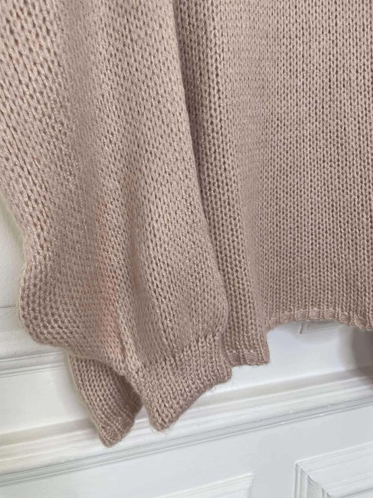 Exposed Seam Slouchy Knit - Dusky Pink