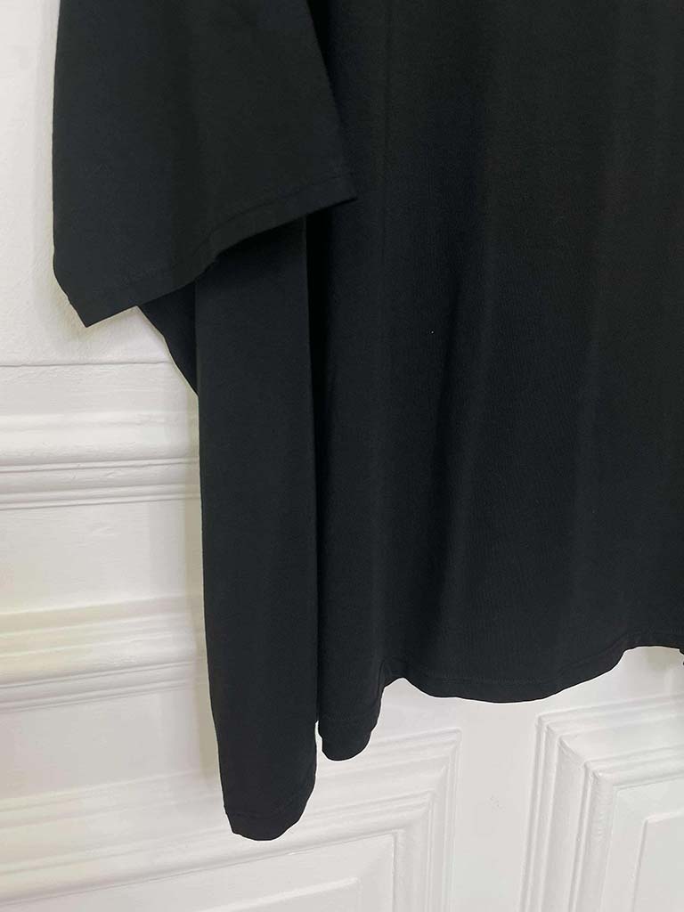 Oversized Jersey Tunic - Black