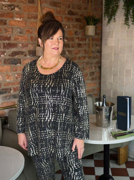 Malissa J Metallic Shimmer Top