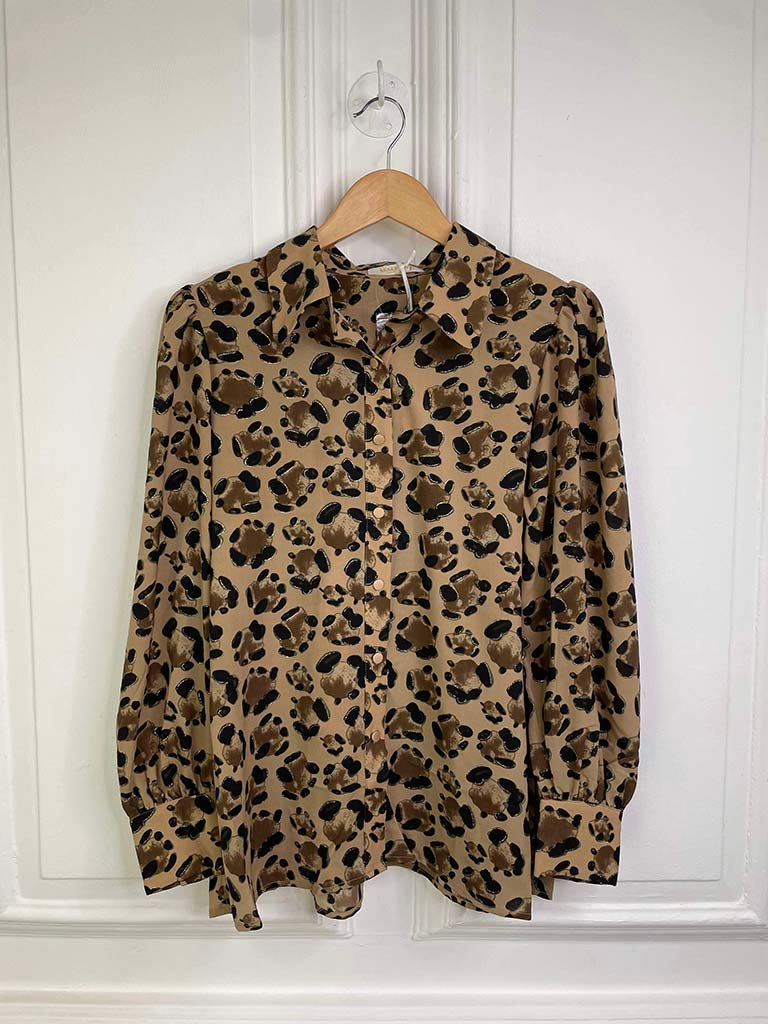 Malissa J Leopard Classic Shirt - Camel