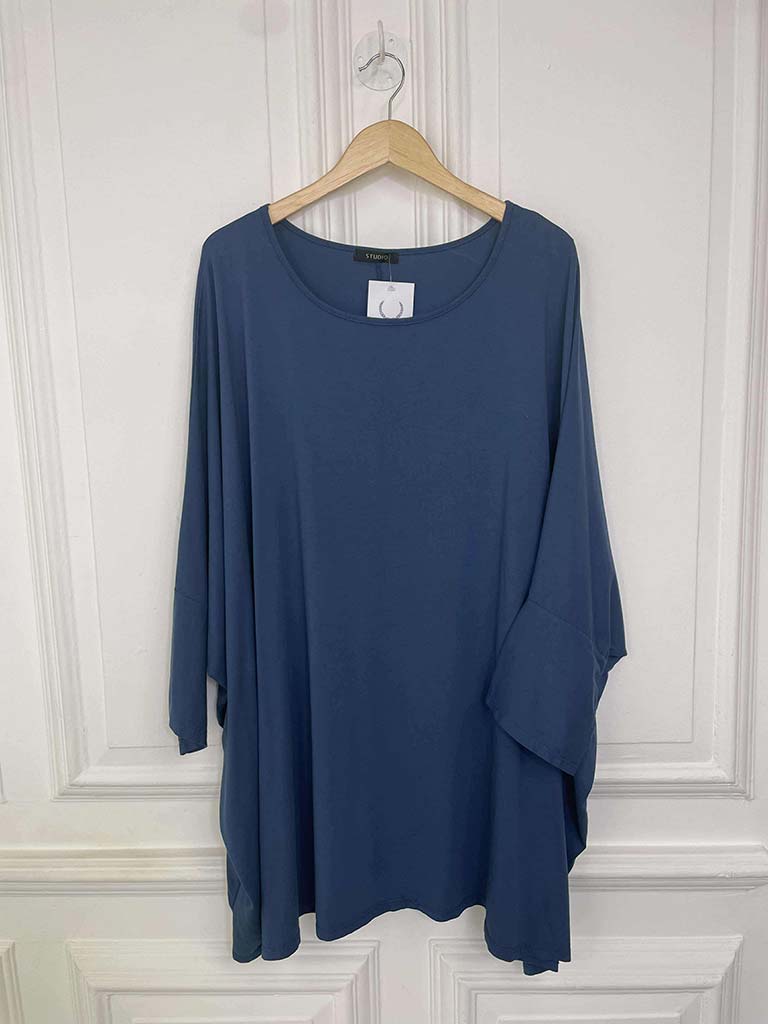 Oversized Jersey Tunic - Denim