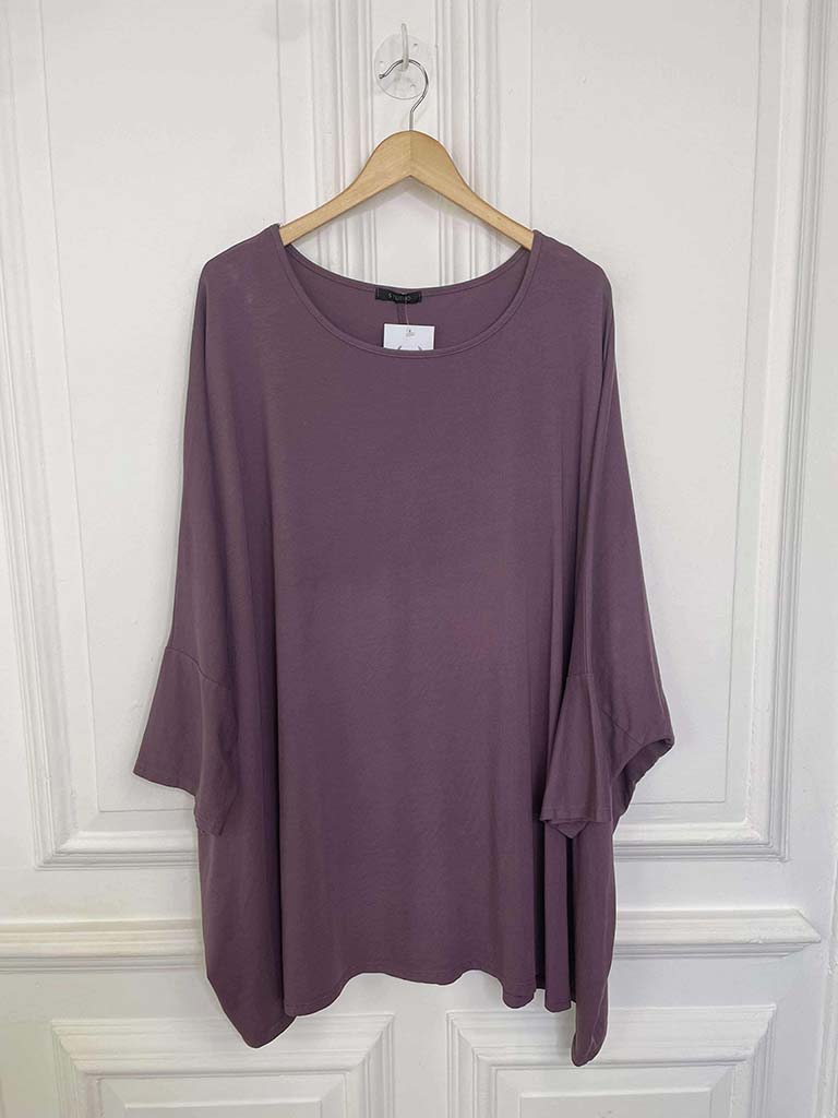 Oversized Jersey Tunic - Heather