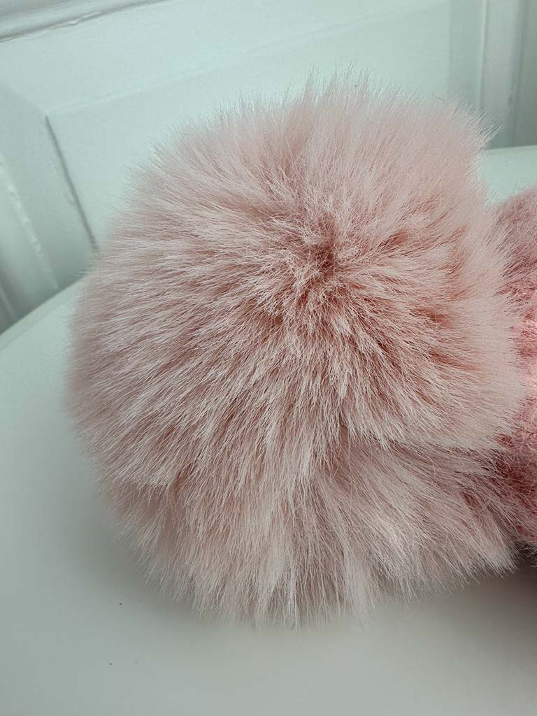 Fleece Lined Bobble Hat - Ballet Pink