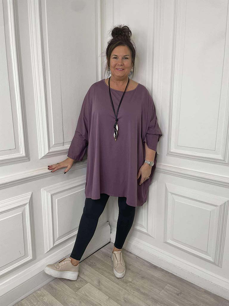 Oversized Jersey Tunic - Heather