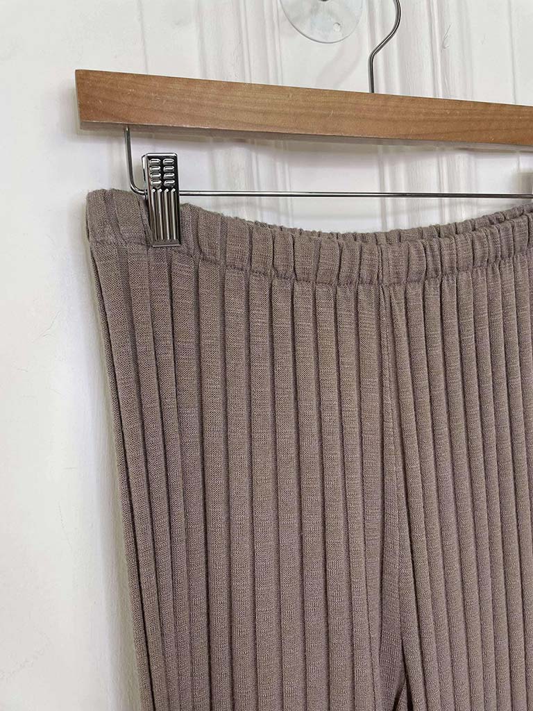 Striped Knitted Trousers - Mocha