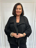 Malissa J Pleated Jacket - Black