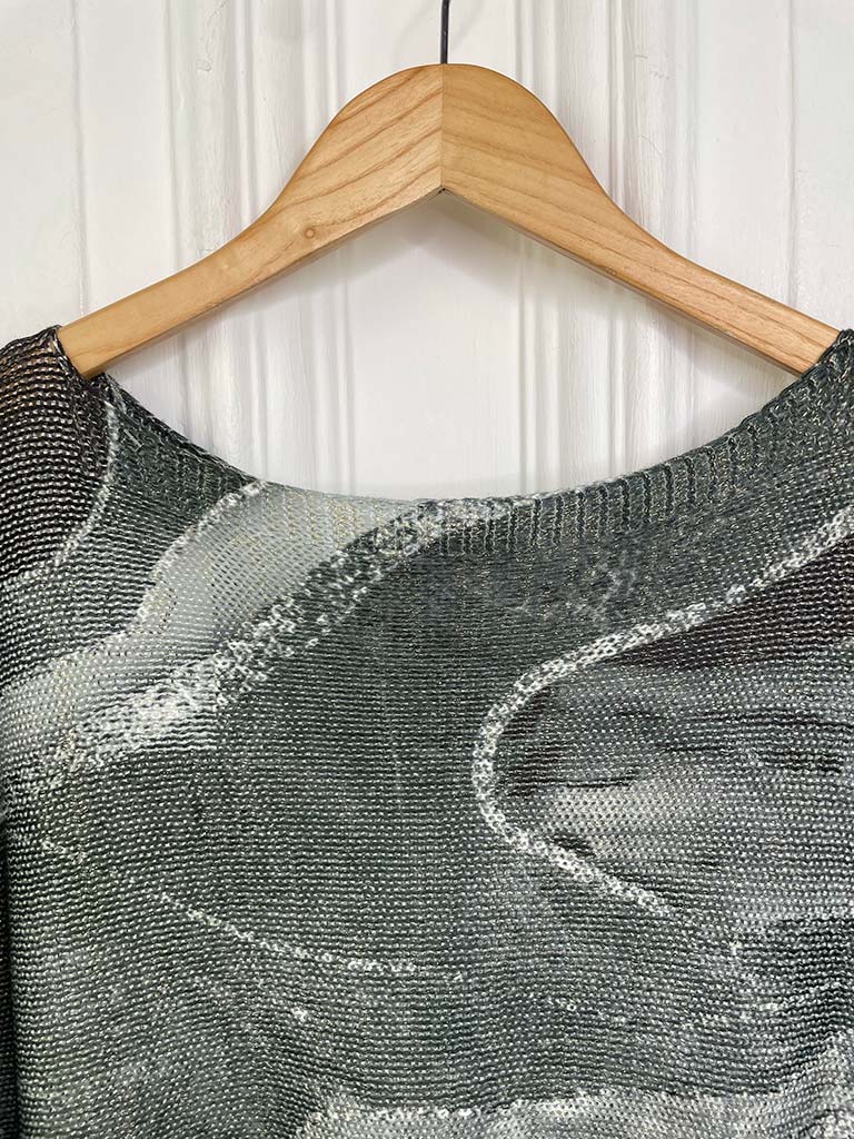 Print Batwing Knit - Khaki Marble