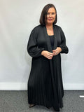 Malissa J Pleated Duster Jacket - Black