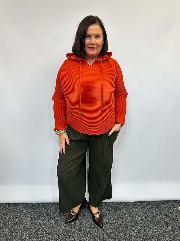 Malissa J Pleat 7/8 Palazzos - Khaki