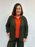 Malissa J Pleat Blazer - Khaki