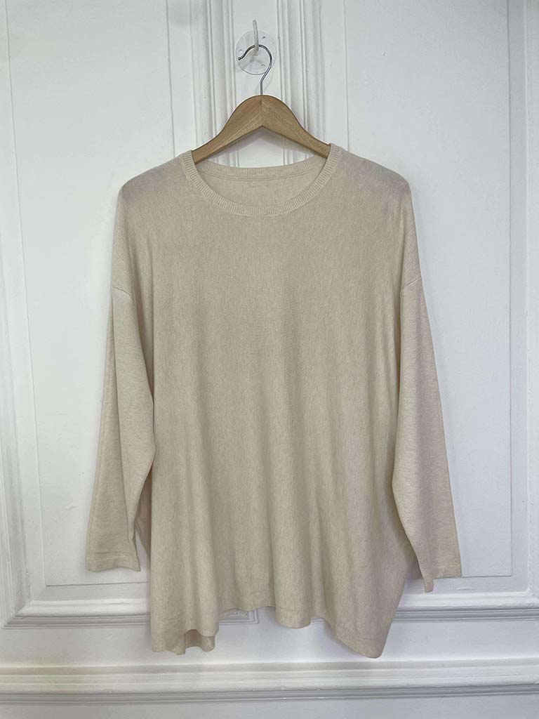 Round Neck Soft Touch Knit - Ivory