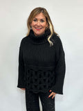 Malissa J Polo Loop Knit - Black