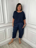 Oversized Basic Top - Navy