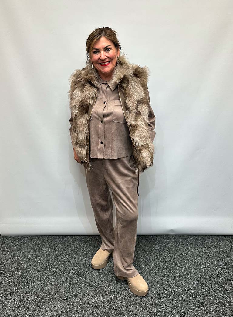Malissa J Reversible Faux Fur Gilet - Brown