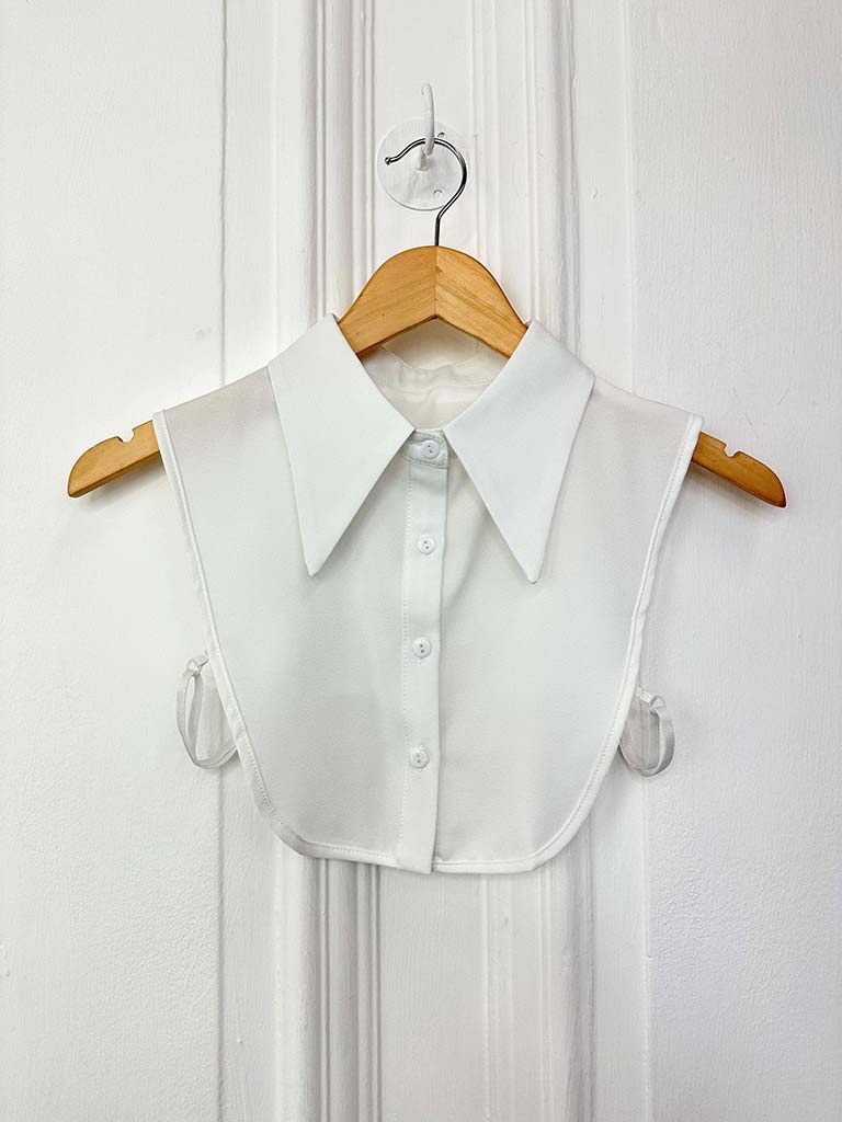 Detachable False Shirt Collar  - Winter White