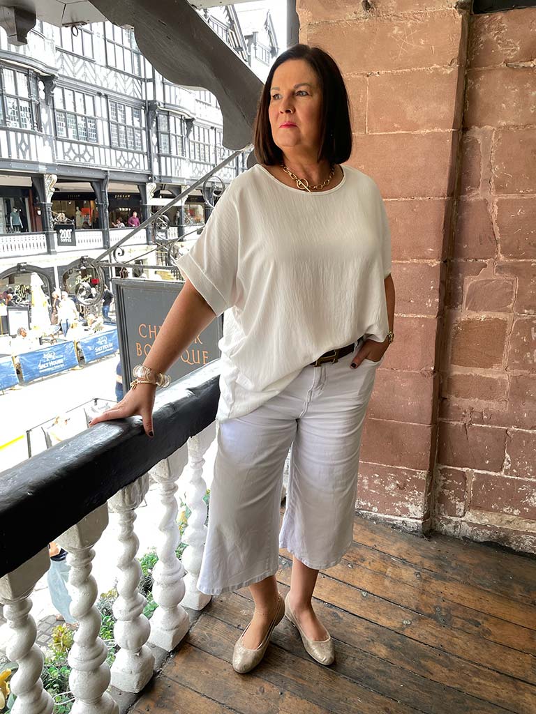 Oversized Basic Top - Warm White
