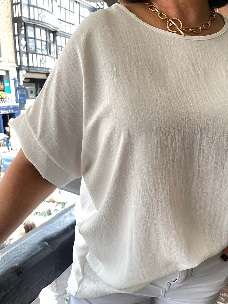 Oversized Basic Top - Warm White