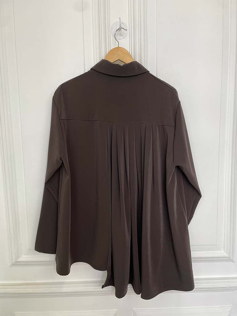 I.D Pleat Shirt - Espresso