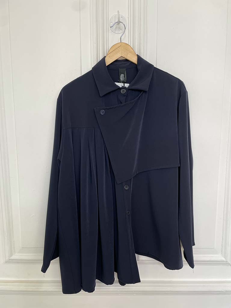 I.D Pleat Shirt - Navy