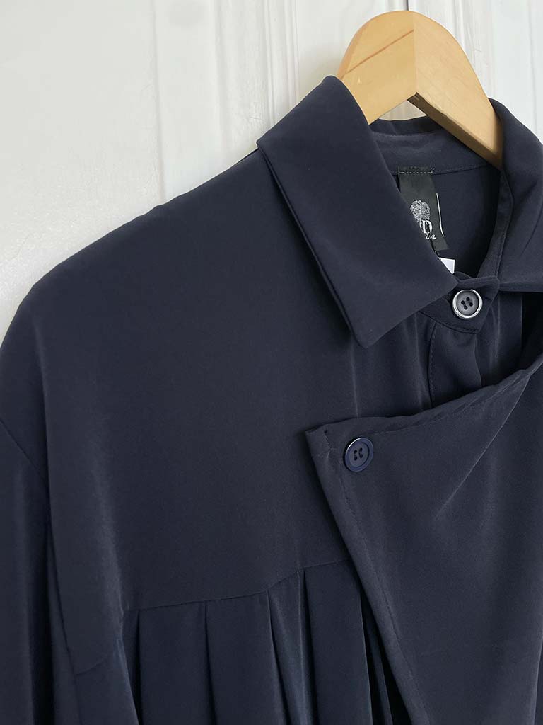 I.D Pleat Shirt - Navy