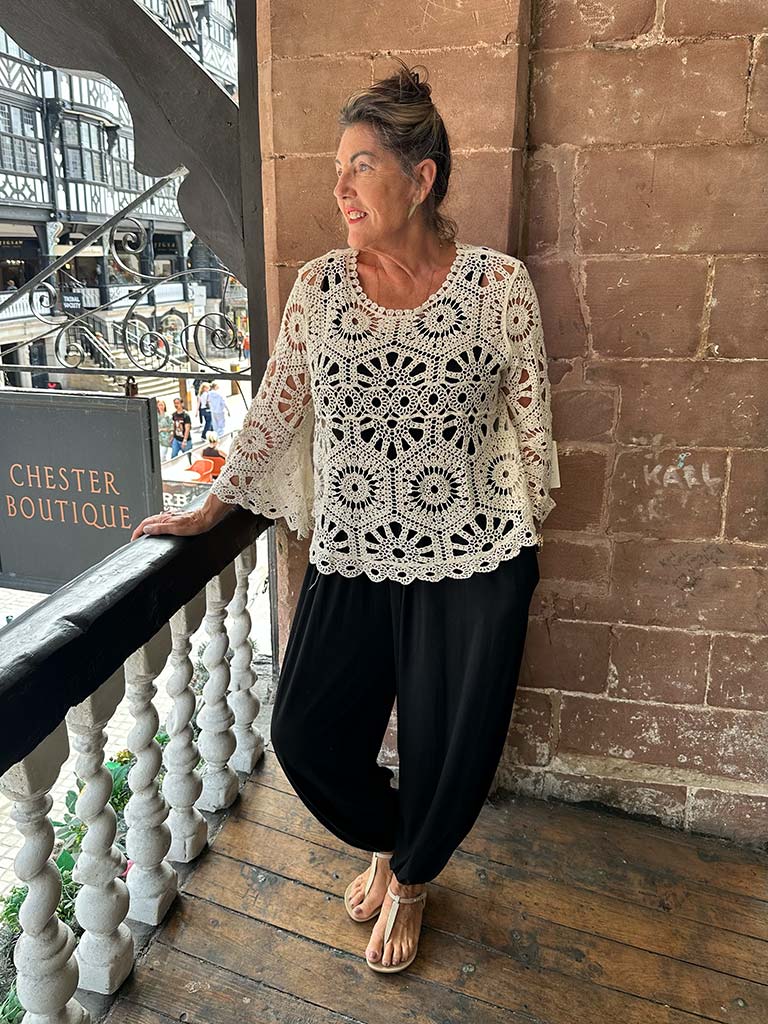 Boho Crochet Top - Ecru